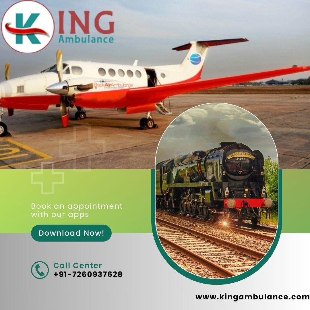 Medical help is made available by King Train Ambulance Service in Patna 