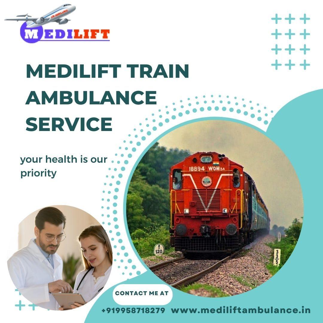   If you want a transfer of patients book Medilift Train Ambulance in Raipur