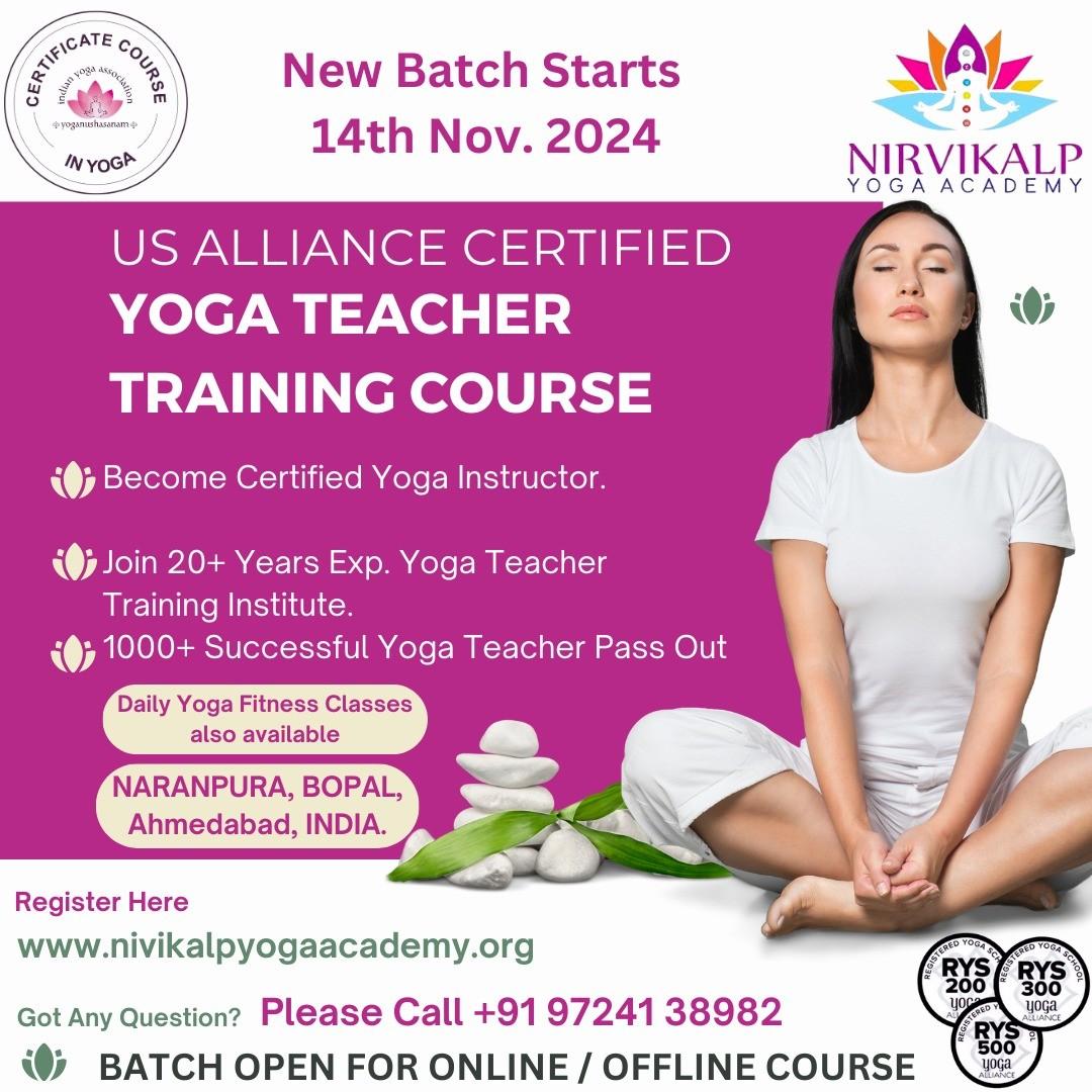 yoga teachers training course, online /  offline  nirvikalp yoga academy