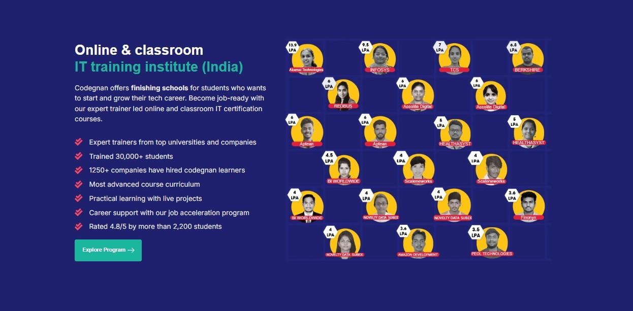 Codegnan Destination Bangalore- IT Training Institute