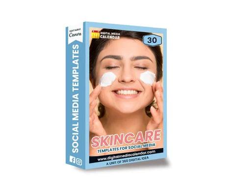 Digital Media Calendar: Professional Canva Templates for Skincare 