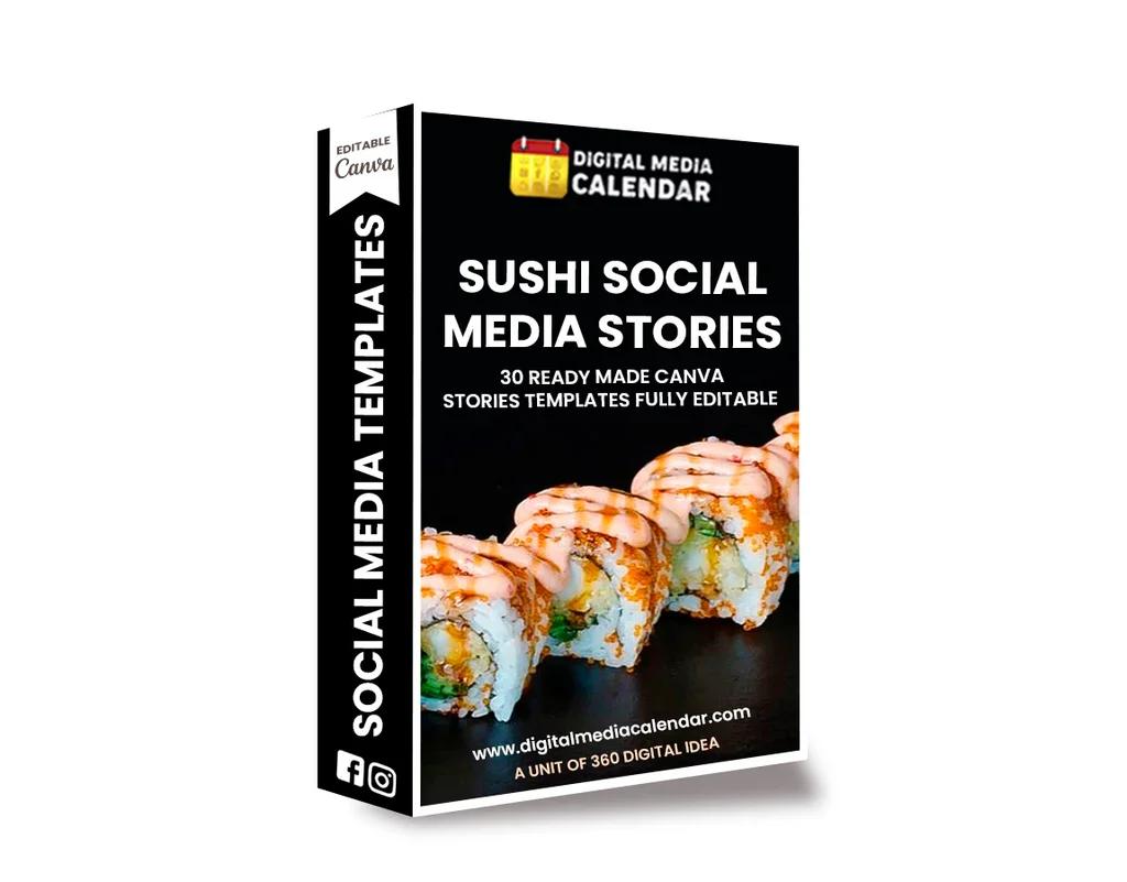 Digital Media Calendar: Professional Canva Templates for Sushi Social Media