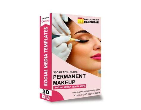 Digital Media Calendar: Professional Canva Templates for Permanent Makeup