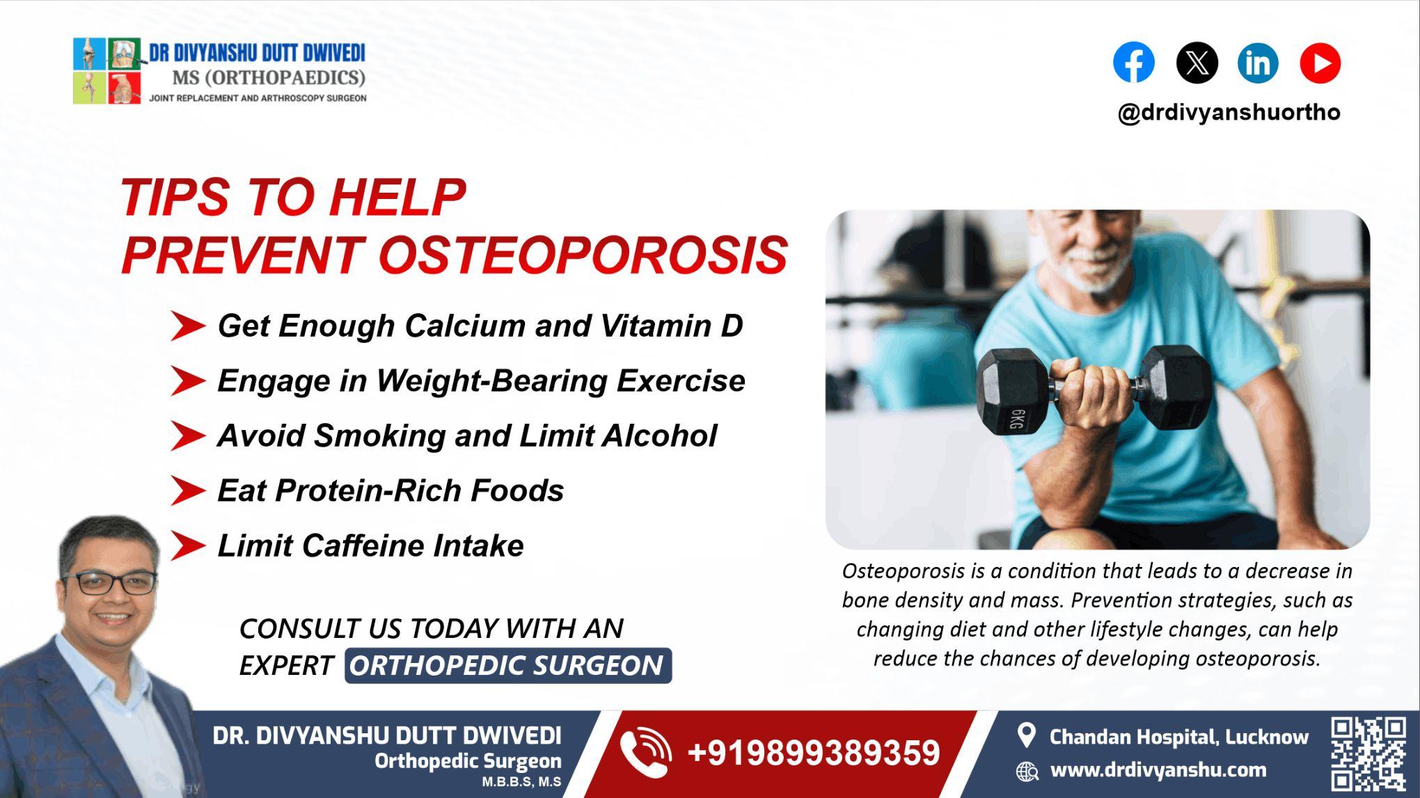 5 ways to prevent osteoporosis by Dr. Divyanshu Dutt Dwivedi