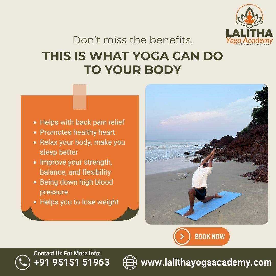 Lalitha Yoga Academy: Provides Multi-style Yoga teacher training in kerala