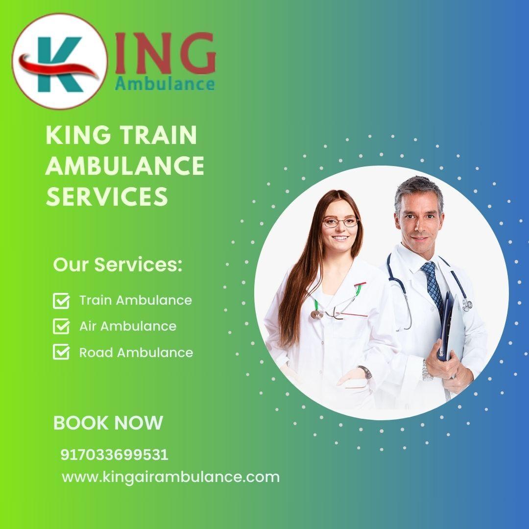 King Train Ambulance service in Kolkata is hired during a medical relocation