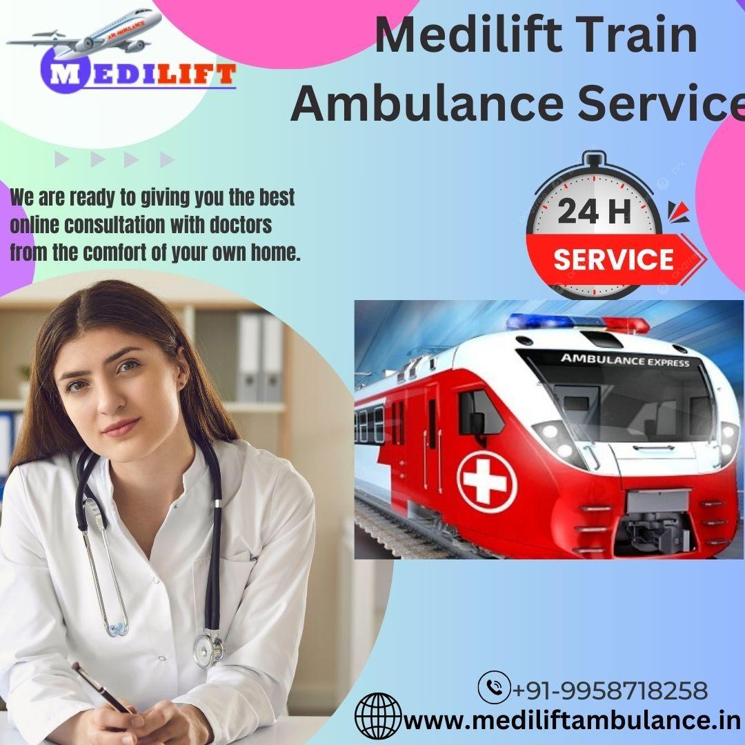  Medilift Train Ambulance Service in  Kolkata  has State-of-the-art Facilities