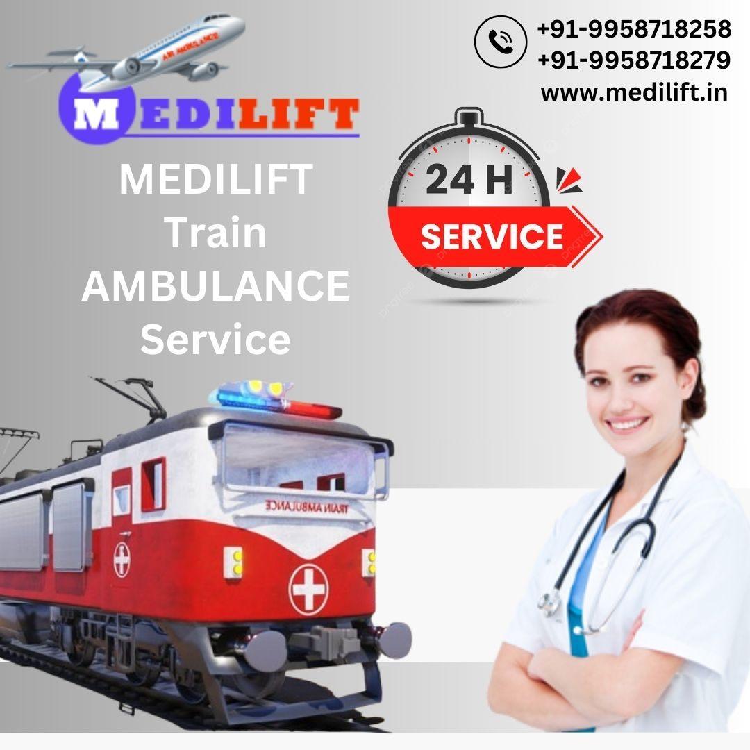 Medilift Train Ambulance Service in Raigarh operates all Booking Procedures