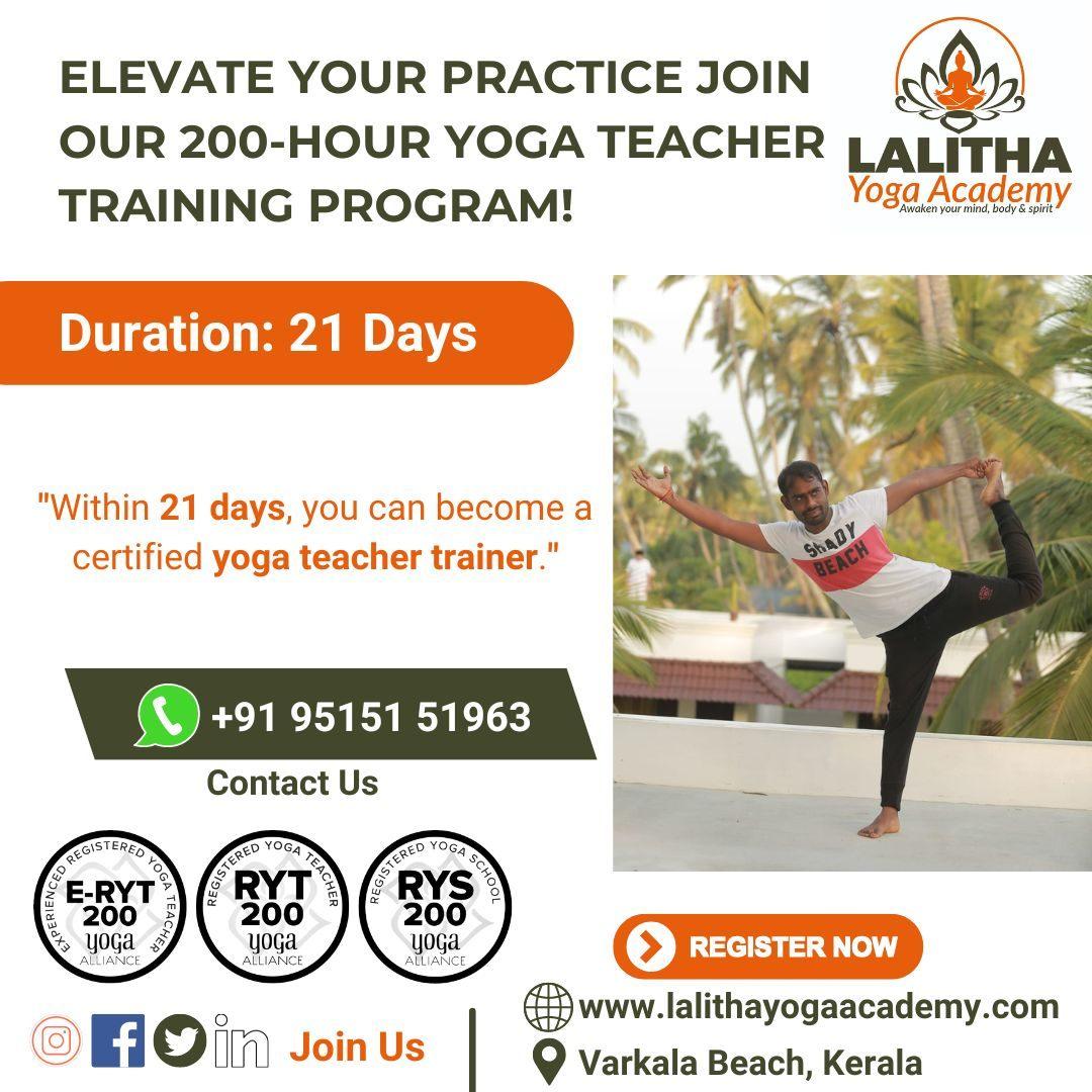 Admissions Open for 200Hour YogaTeacherTraining in Kerala at LalithaYogaAcademy