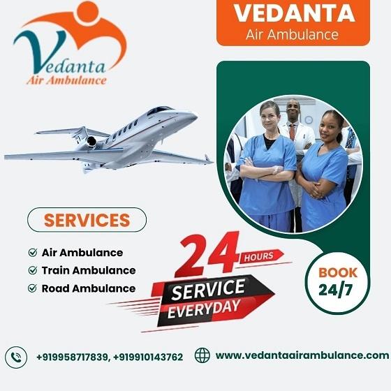 Vedanta Air Ambulance Gorakhpur with Modern Ventilator Setup at Affordable Price