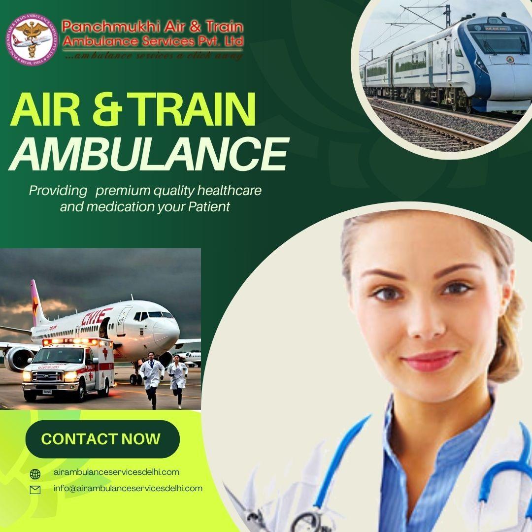 Book Panchmukhi Train Ambulance Service in Vishakhapatnam at low cost