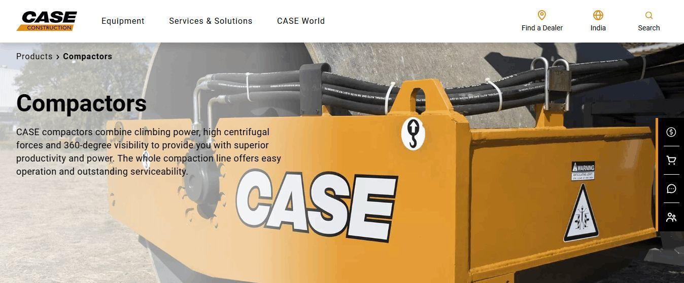 CASE Compaction Machines Manufacturers & Suppliers in India
