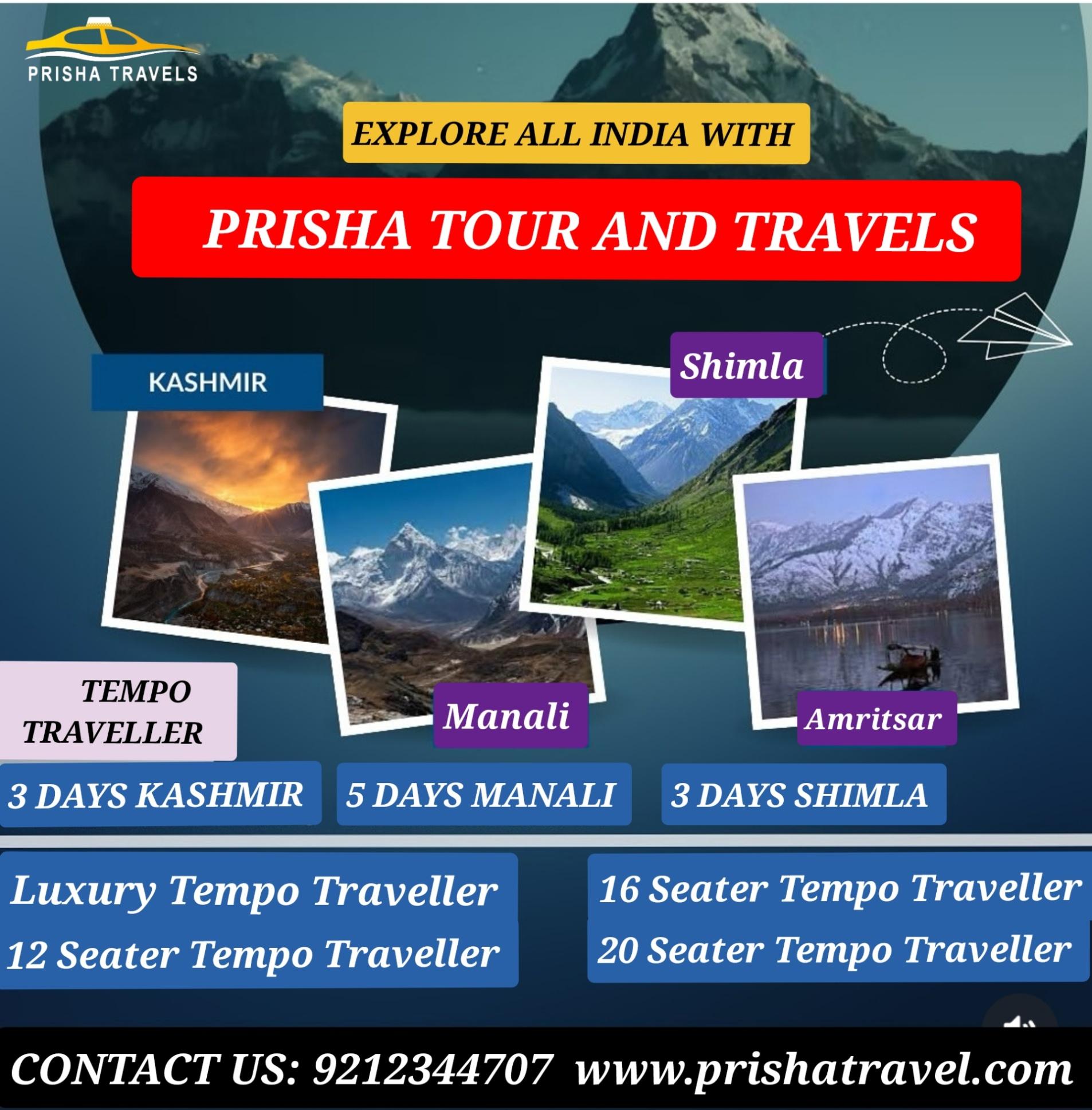 Explore all india with Prisha Travels 