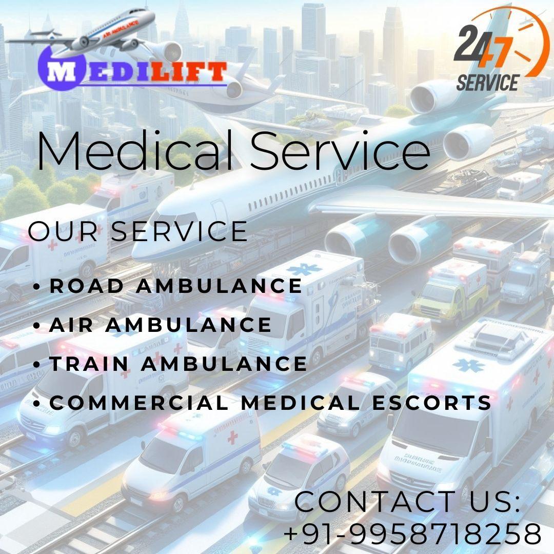 Avails Medilift Train Ambulance Service in Bangalore with Medical Team
