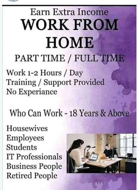 Work from home need 10 persons only 