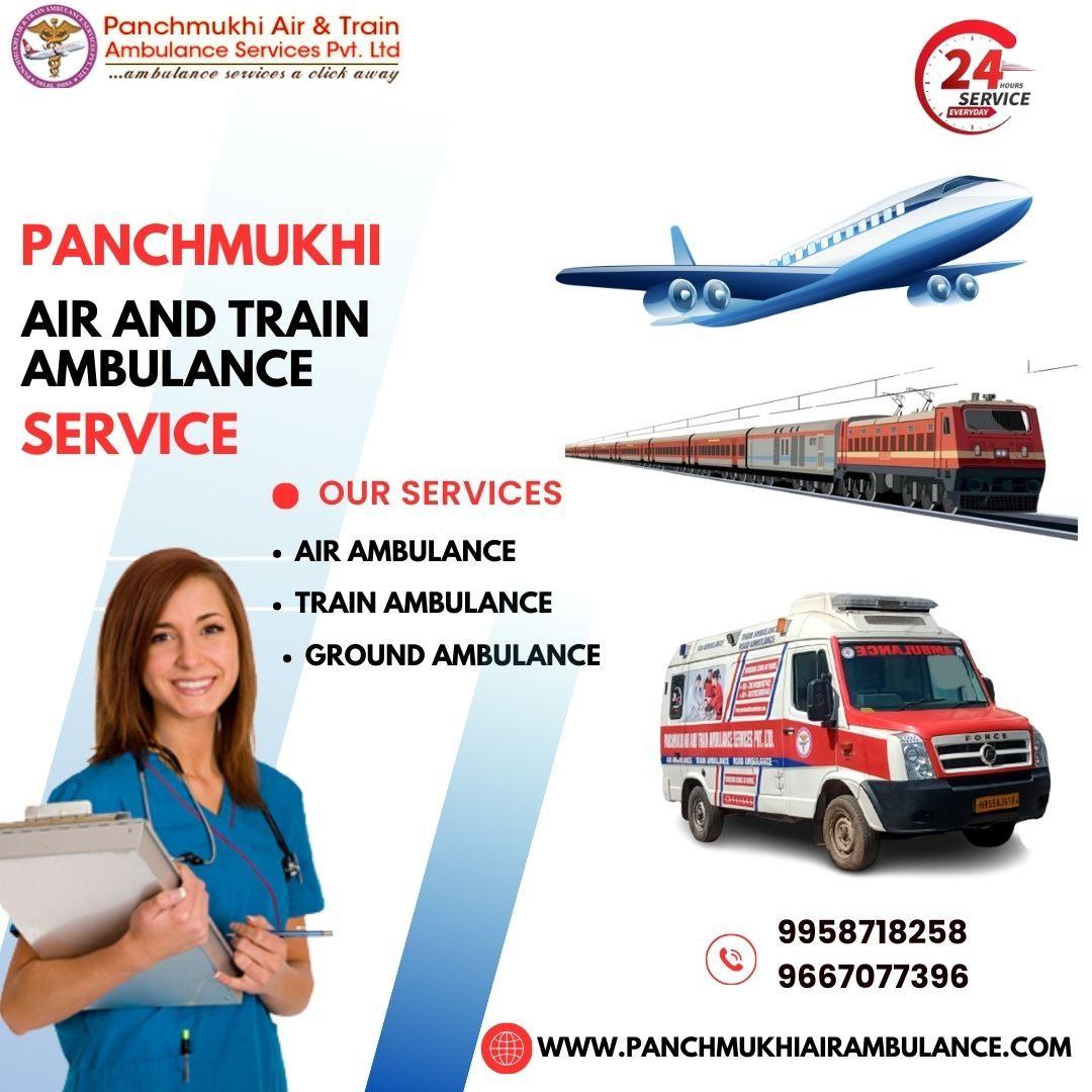 With Medical Aid Hire Panchmukhi Air and Train Ambulance Services in Gorakhpur