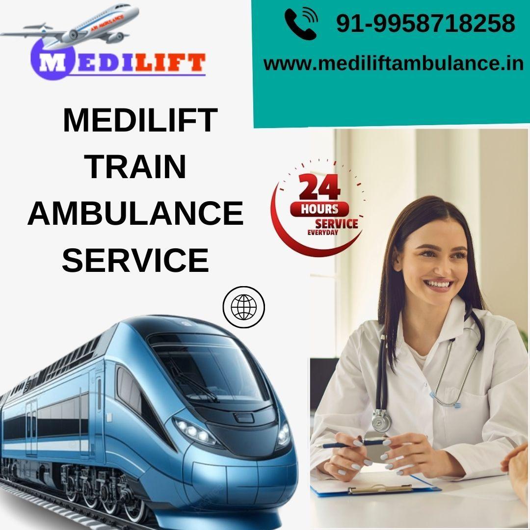 Medilift Train Ambulance Service in Guwahati gives the finest ventilator 