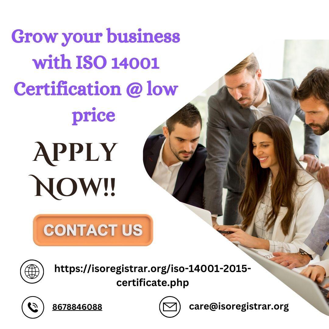 Grow your business with ISO 14001 Certification @ low price 