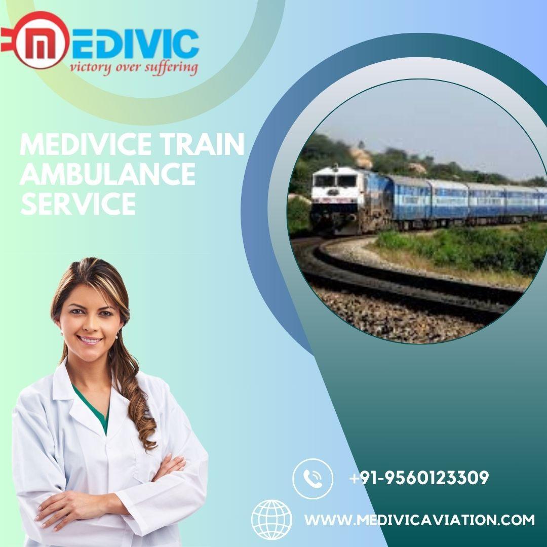 Medivic Aviation Train Ambulance Service in Guwahati offers valid facilities