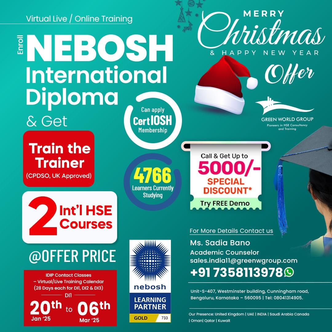 Advance Your Career with NEBOSH International Diploma!