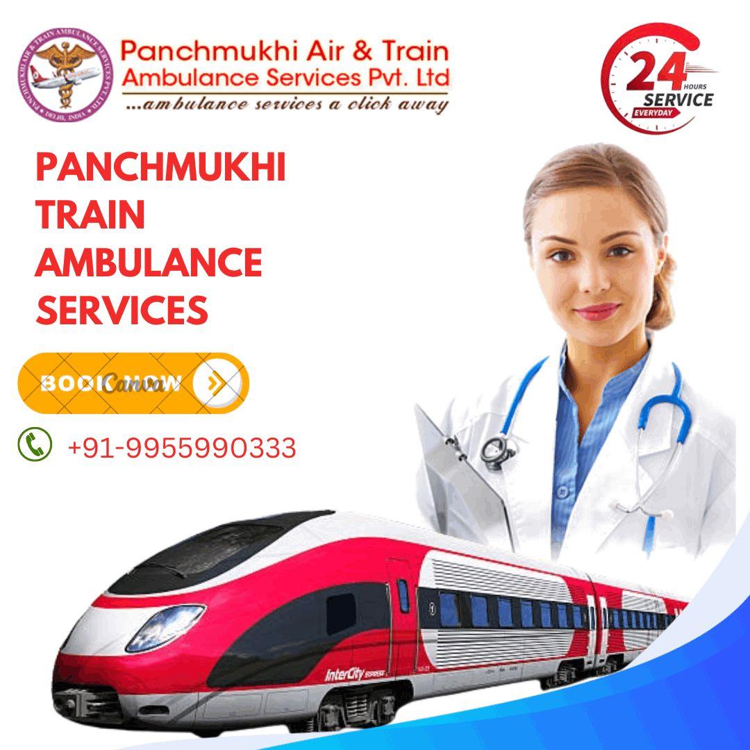 Panchmukhi Train ambulance Service in Ranchi with fully Air-conditioned coaches