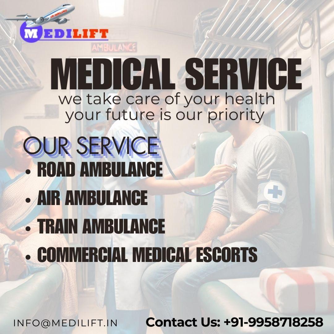 Medilift Train Ambulance Service which is taking patients to far-off cities