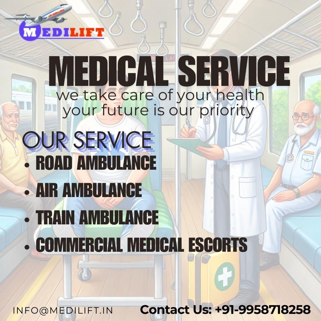 Medilift Train Ambulance Transport your Sick Patients from one place to another