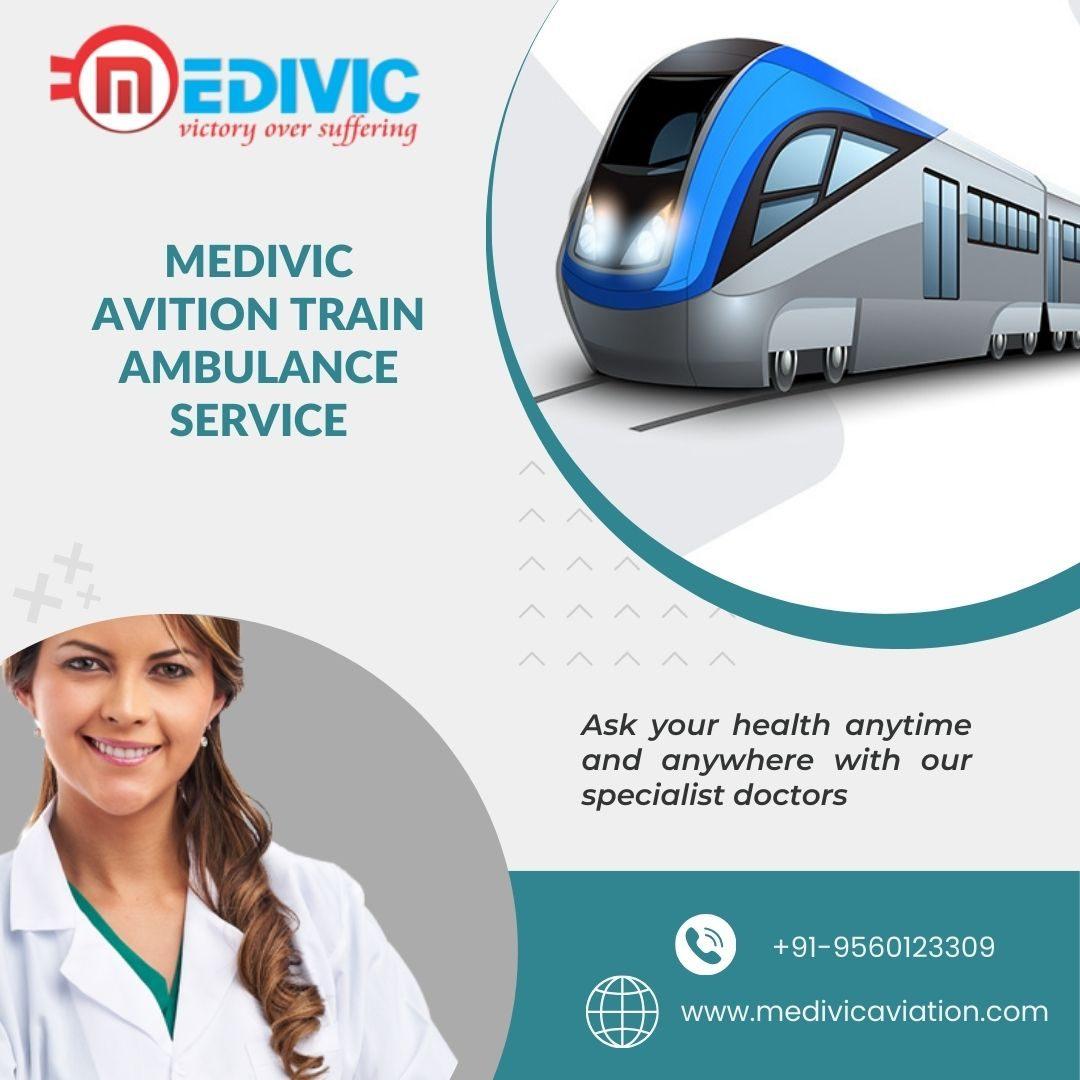 Take the best Medivic Aviation Train ambulance service in Patna 