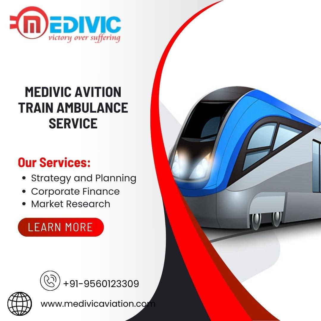 Medivic Aviation Train Ambulance Service in Patna transports 
