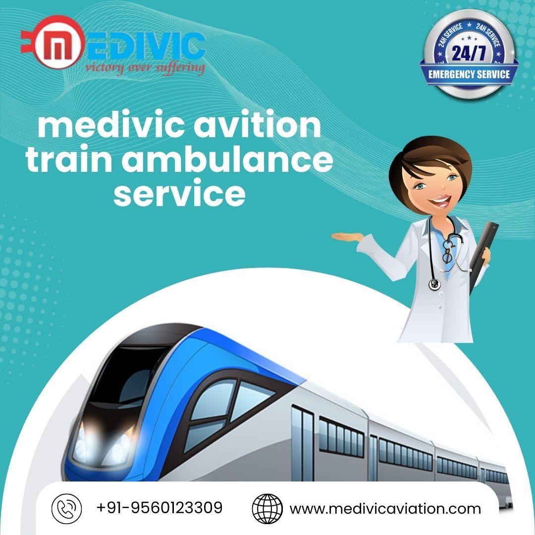 Medivic Aviation Train Ambulance Service in Guwahati provides
