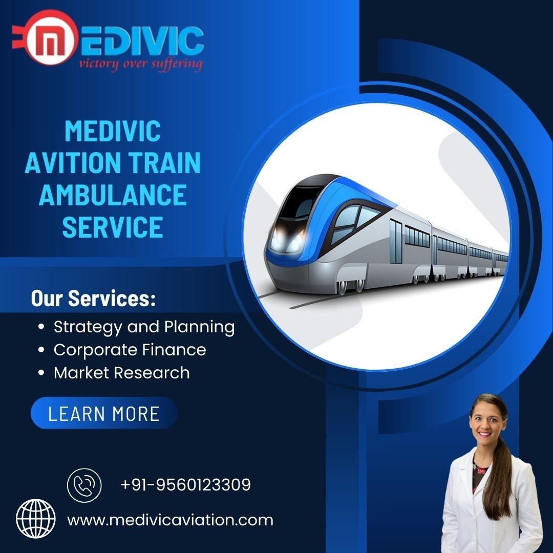 Medivic Aviation Train Ambulance Service in Kolkata provides medical care