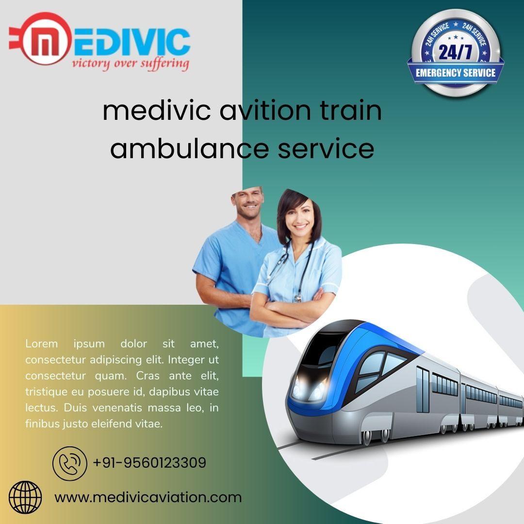 Book Medivic Aviation Train Ambulance Service in Lucknow for transfer