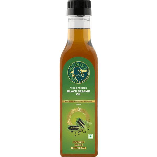 Traditional Wood-Pressed Black Sesame Oil for Cooking & Care