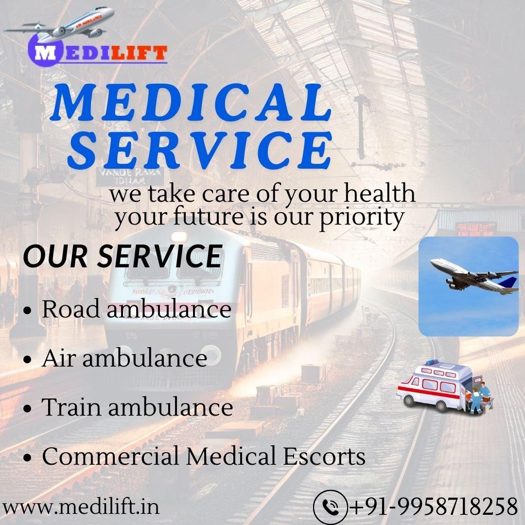 Medilift Train Ambulance in Guwahati Caters To Patient's Needs without any Risk
