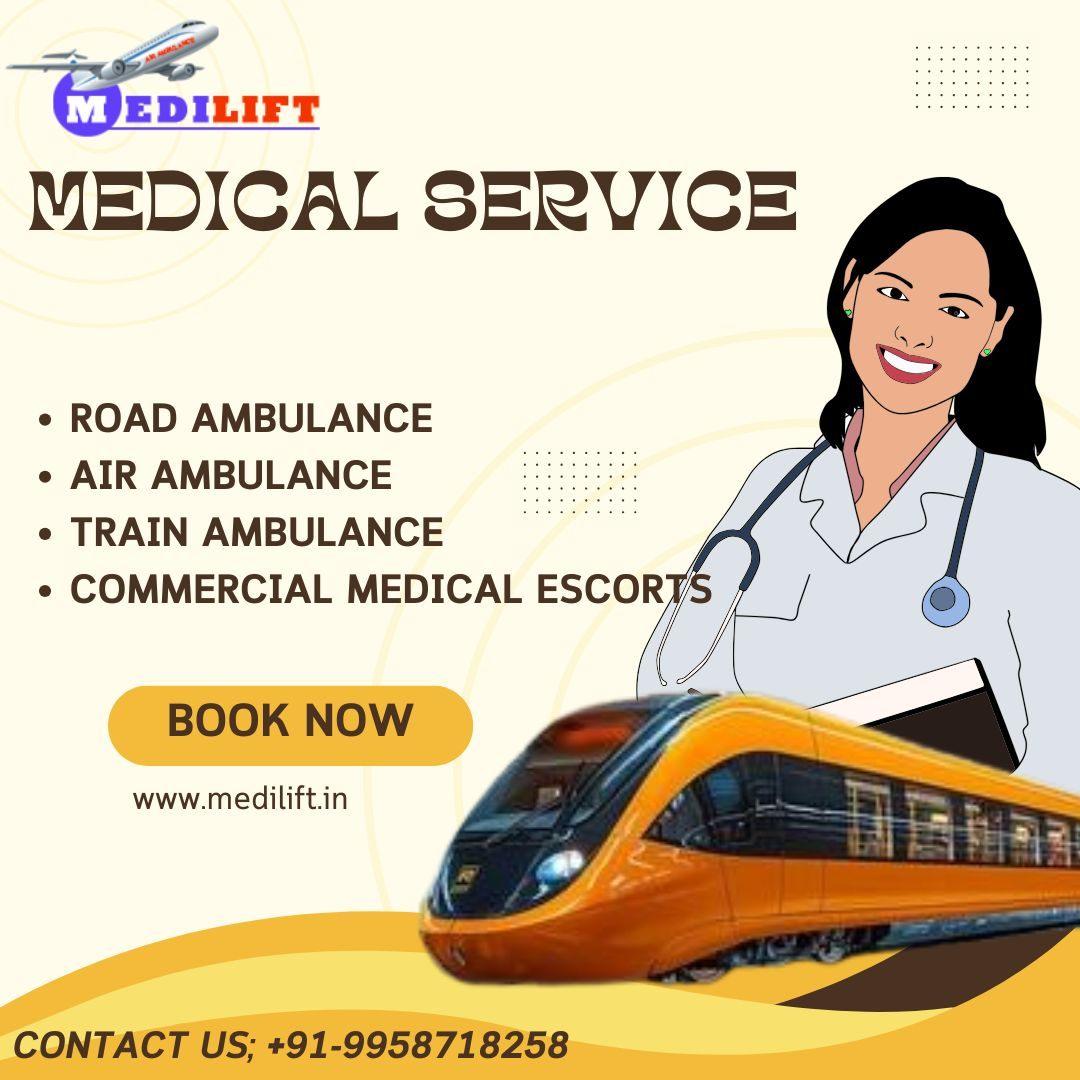 You can Choose Medilift Train Ambulance Service in Patna