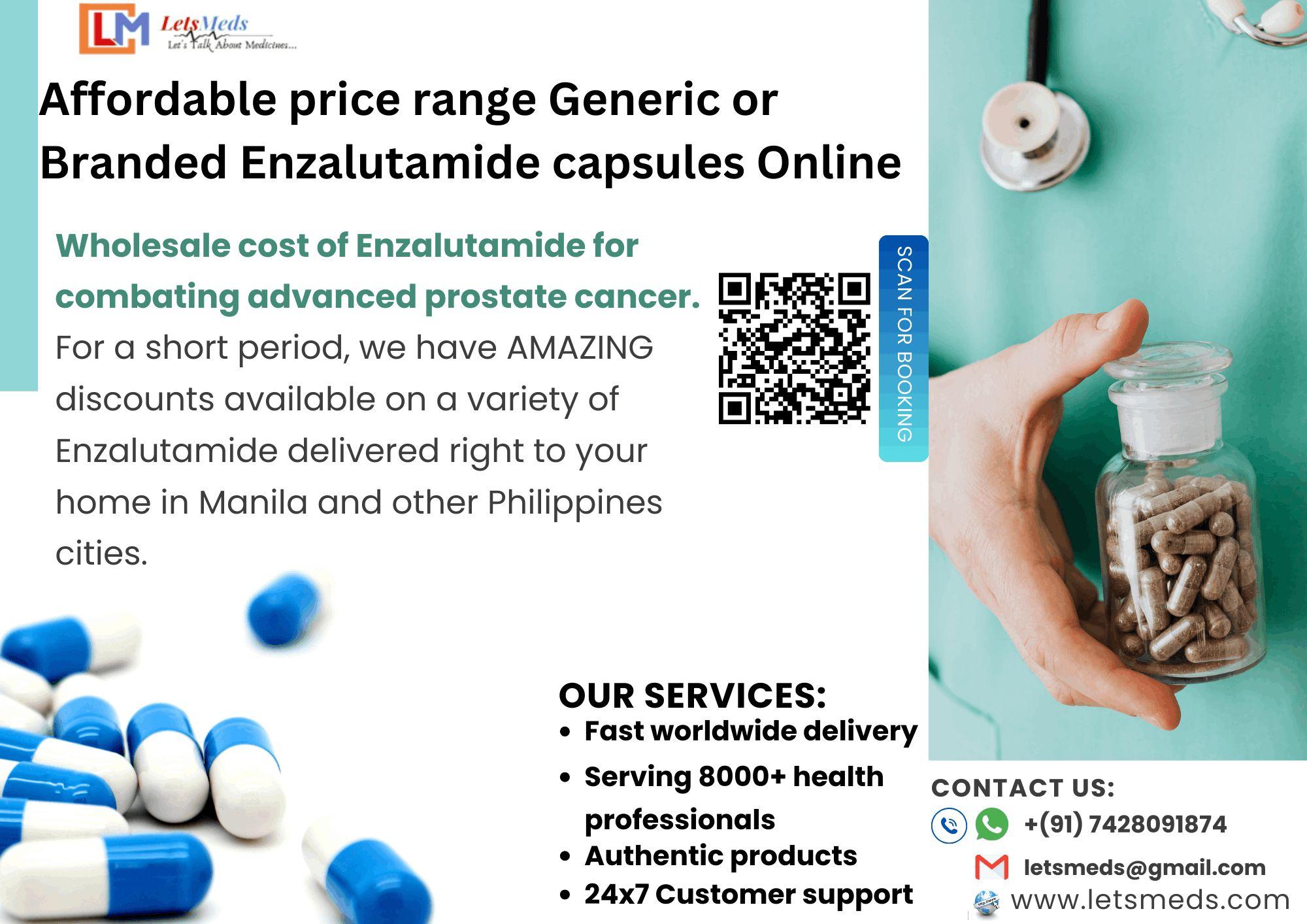 Wholesale price range Generic or Branded Enzalutamide capsules Online