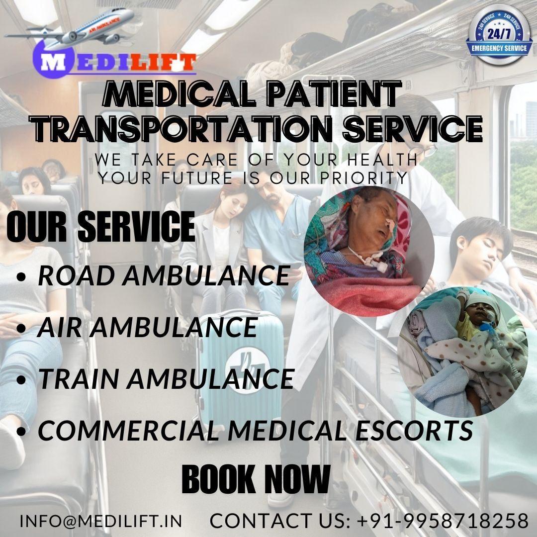 Medilift Train Ambulance Closely Monitors the Patient Health during Travel  