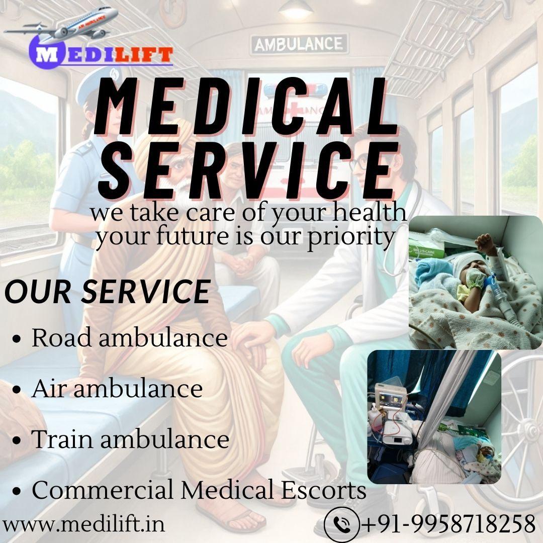 Book a Medilift Train Ambulance Service which Transports Patient