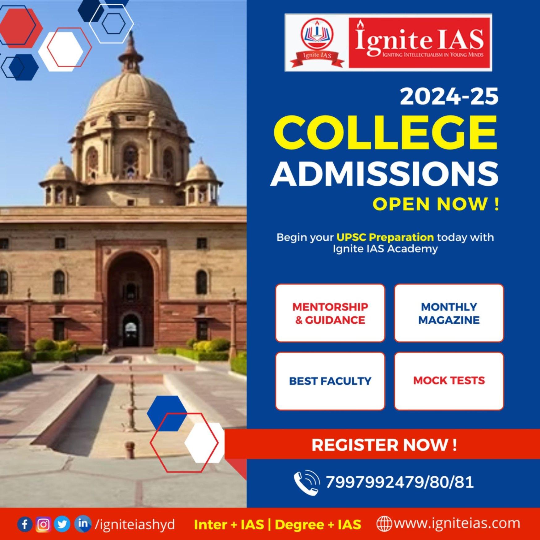 Best ias coaching in hyderabad | Inter | Degree - Ignite IAS