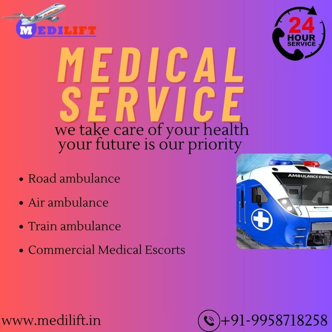You can reserve Medilift Train Ambulance Service in Patna