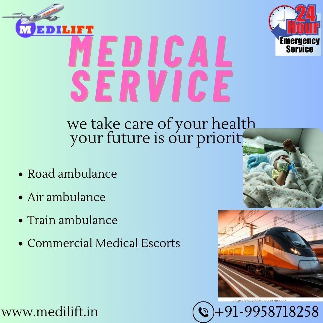 Medilift Train Ambulance is fully equipped with medical equipment