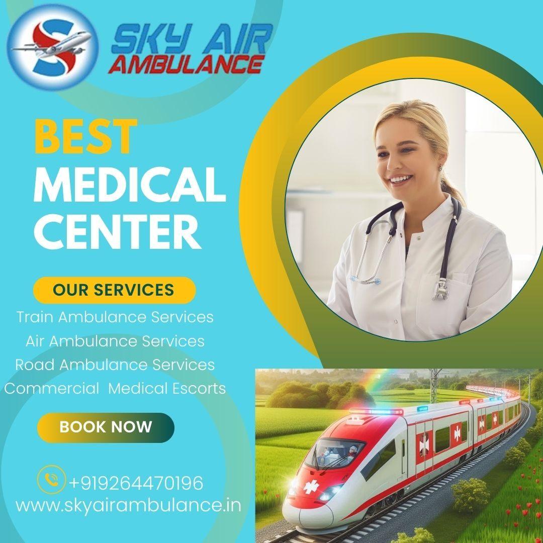 Trustworthy sky Train Ambulance Service in Patna for Critical Care
