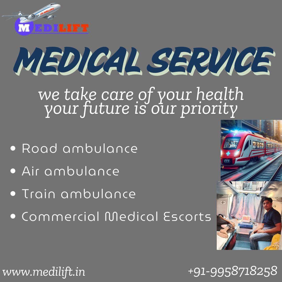 Book a Medilift Train Ambulance Service in Ranchi