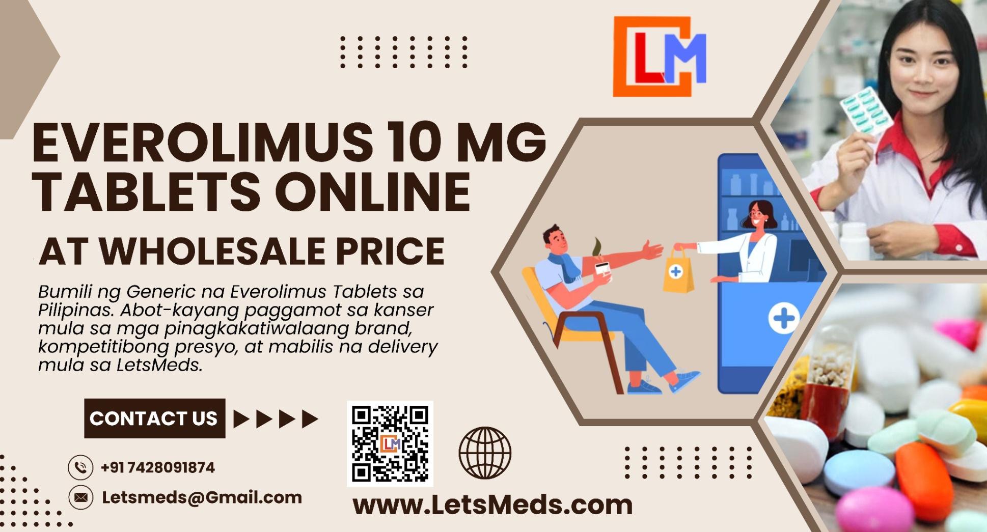 Buy Everolimus 10mg Tablet Price Online in metro manila Philippines