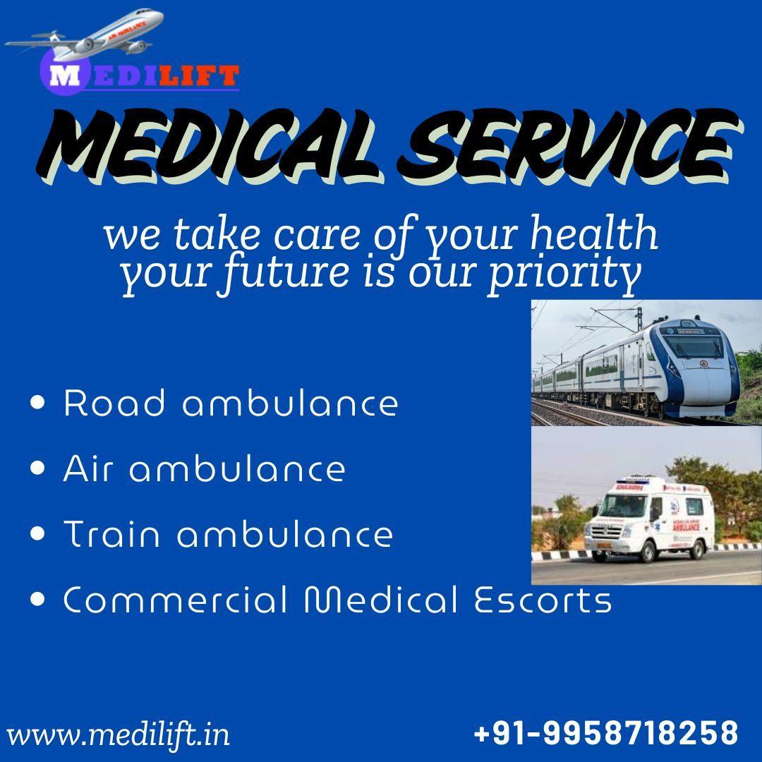 Medilift Train Ambulance Services in Kolkata is a suitable emergency response