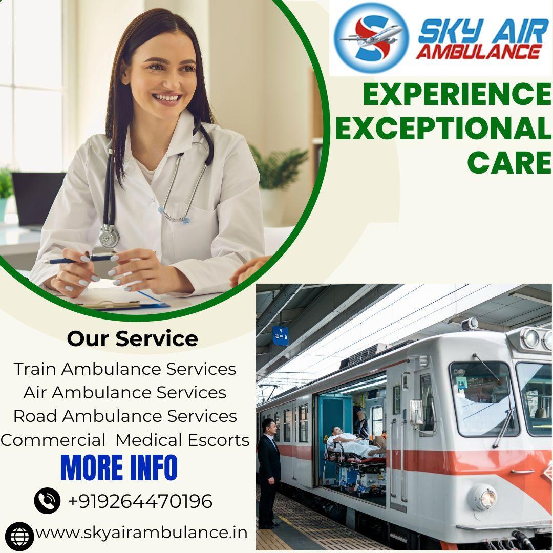 Sky Train Ambulance Service in Dibrugarh provides reliable services