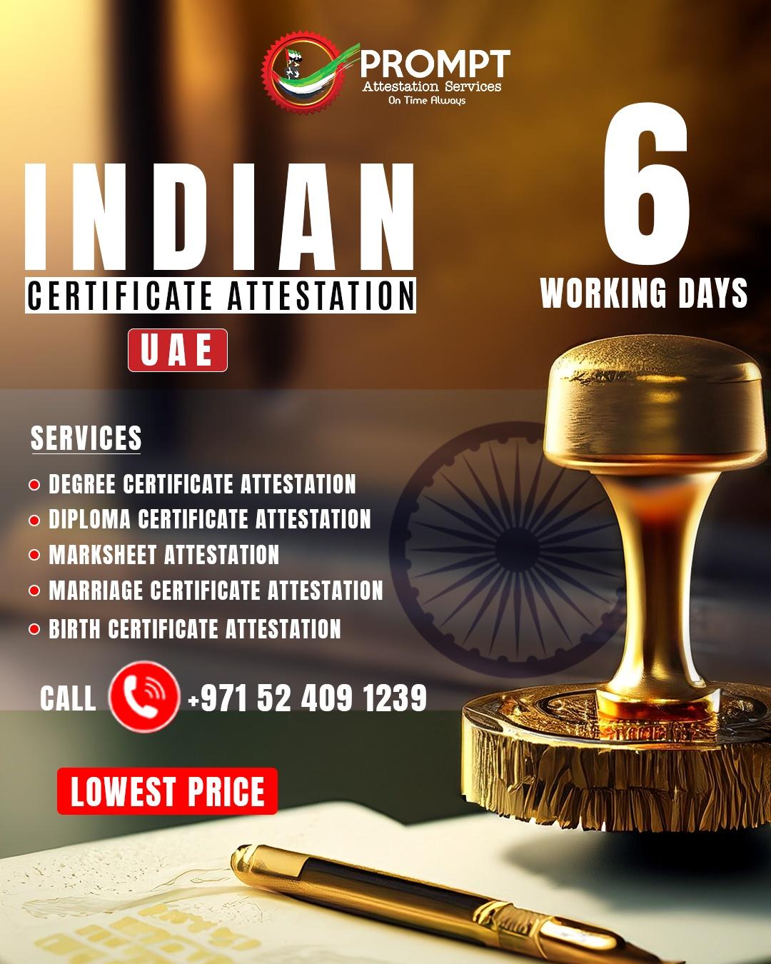 Indian Degree Attestation in UAE