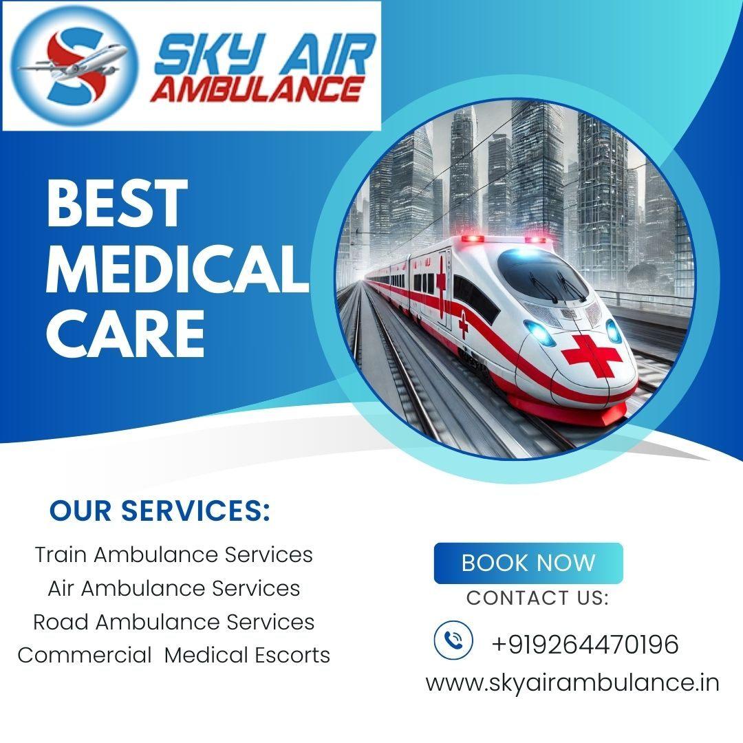 Sky Train Ambulance Service in Bhopal provides medical service