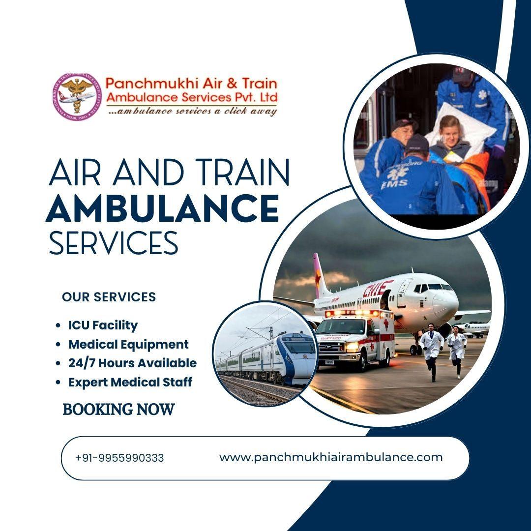 Get High Tech Air and Train Ambulance Services in Bilaspur By Panchmukhi