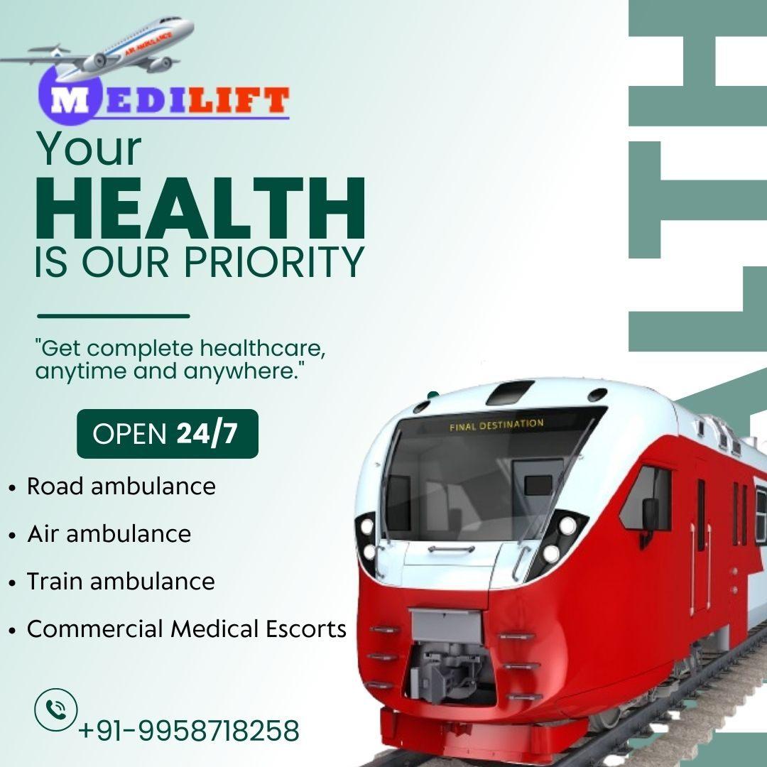 Medilift Train Ambulance in Raipur is the Safest Medium for Patient Transfer